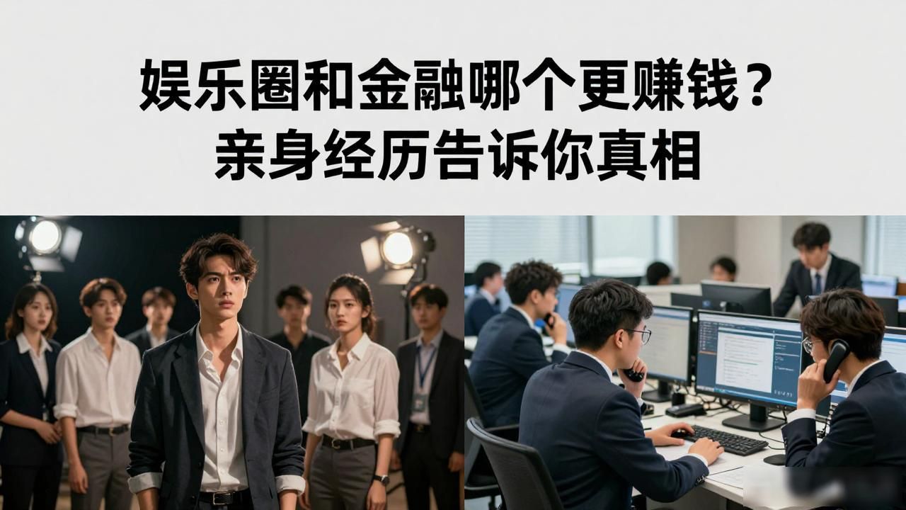 娱乐圈和金融哪个更赚钱？亲身经历告诉你真相